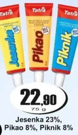 Adam Tatra Jesenka 23%, Pikao 8%, Piknik 8% nabídka