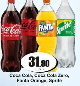 Adam Coca Cola, Coca Cola Zero, Fanta Orange, Sprite nabídka