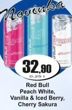Adam Red Bull Peach White, Vanilla & Iced Berry, Cherry Sakura nabídka