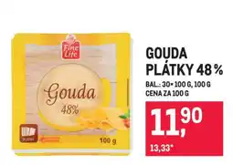 Makro Gouda plátky 48 % nabídka