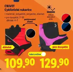 Lidl Crivit CYKLISTICKÉ RUKAVICE nabídka