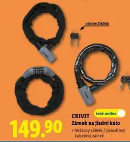 Lidl CRIVIT Zámek na jízdní kolo nabídka