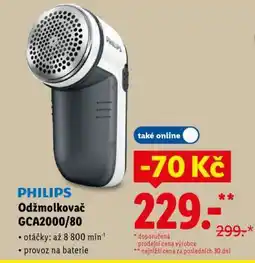 Lidl PHILIPS Odžmolkovač GCA2000/80 nabídka
