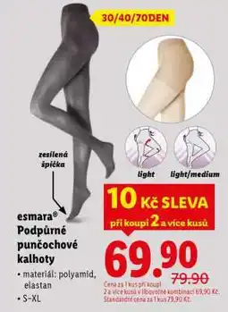 Lidl esmara PODPŮRNÉ PUNČOCHOVÉ KALHOTY nabídka