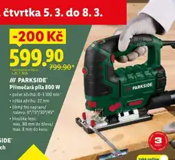 Lidl PARKSIDE Přímočará pila 800 W nabídka