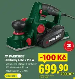 Lidl PARKSIDE Elektrický hoblík 750 W nabídka