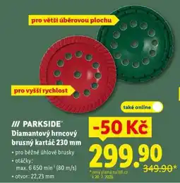 Lidl PARKSIDE Diamantový hrncový brusný kartáč 230 mm nabídka