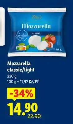 Lidl MOZZARELLA CLASSIC LIGHT nabídka