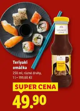 Lidl Teriyaki omáčka nabídka