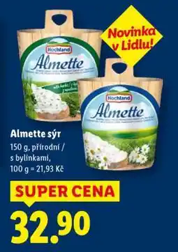 Lidl Almette sýr nabídka