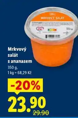 Lidl Mrkvový salát s ananasem nabídka