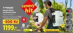 Lidl PARKSIDE 20V Aku tlakový postřikovač na záda nabídka