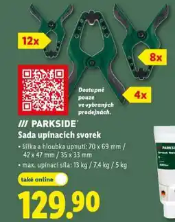 Lidl Parkside Sada upínacích svorek nabídka