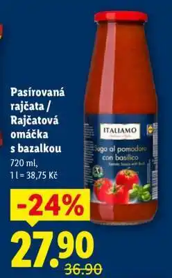 Lidl Pasírovaná rajčata / Rajčatová omáčka s bazalkou nabídka