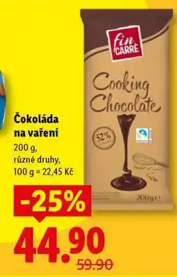 Lidl Čokoláda na vaření nabídka