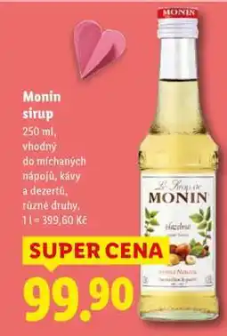 Lidl MONIN SIRUP nabídka