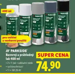 Lidl PARKSIDE Barevný a průhledný lak 400 ml nabídka