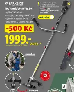 Lidl PARKSIDE PERFORMANCE 40V Aku křovinořez 2 v 1 nabídka