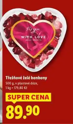 Lidl TŘEŠŇOVÉ ŽELÉ BONBONY nabídka
