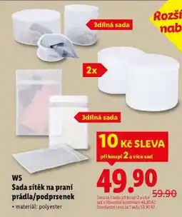 Lidl W5 Sada síťek na praní prádla/podprsenek nabídka