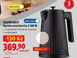 Lidl SILVERCREST Rychlovarná konvice 3 100 W nabídka