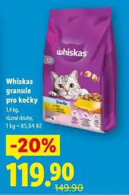 Lidl Whiskas Granule pro kočky nabídka