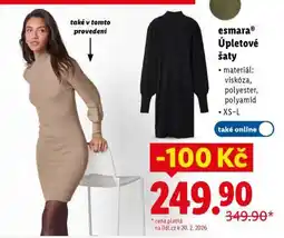 Lidl ESMARAⓇ Úpletové šaty nabídka