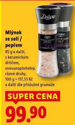 Lidl Mlýnek se solí / pepřem nabídka