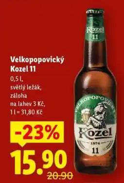 Lidl Velkopopovický Kozel 11 nabídka
