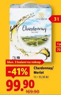 Lidl CHARDONNAY / MERLOT nabídka