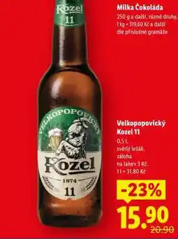Lidl Velkopopovický Kozel 11 nabídka