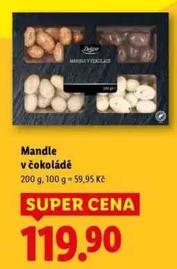 Lidl Mandle v čokoládě nabídka