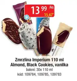 Qanto Zmrzlina Imperium Almond, Black Cookies, vanilka nabídka