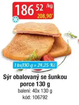 Qanto Sýr obalovaný se šunkou porce nabídka