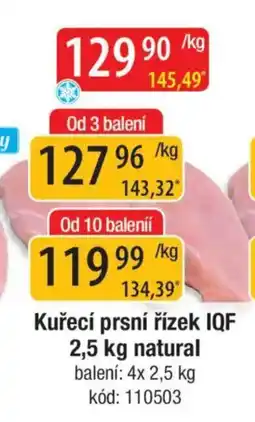 Qanto Kuřecí prsní řízek IQF natural nabídka