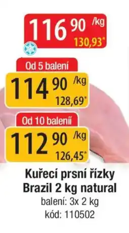 Qanto Kuřecí prsní řízky Brazil natural nabídka