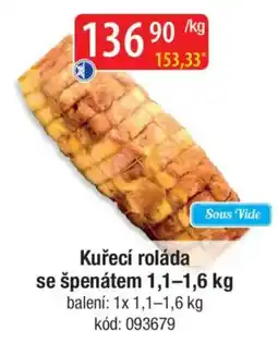 Qanto Kuřecí roláda se špenátem nabídka