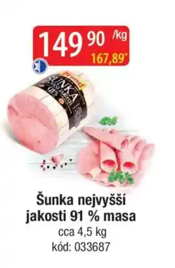Qanto Šunka nejvyšší jakosti 91% masa nabídka
