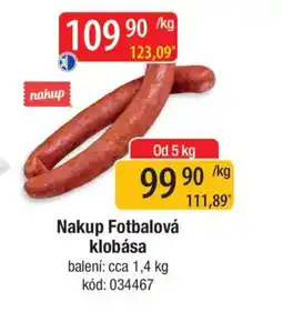 Qanto Nakup Fotbalová klobása nabídka