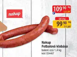 Qanto Nakup Fotbalová klobása nabídka