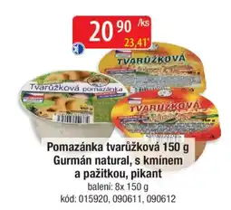 Qanto Pomazánka tvarůžková Gurmán natural, s kmínem a pažitkou, pikant nabídka