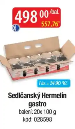 Qanto Sedlčanský Hermelín gastro nabídka