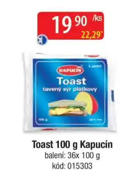 Qanto Kapucín Toast nabídka
