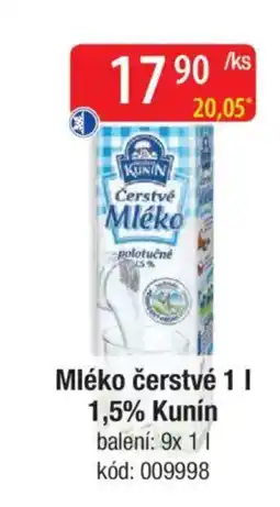 Qanto Mléko čerstvé 1,5% Kunín nabídka