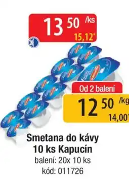 Qanto Smetana do kávy Kapucín nabídka