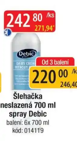 Qanto Šlehačka neslazená spray Debic nabídka