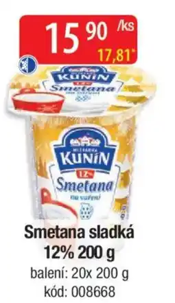 Qanto Smetana sladká 12% nabídka