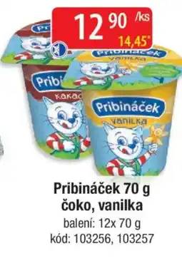 Qanto Pribináček čoko, vanilka nabídka