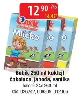 Qanto Bobík koktejl čokoláda, jahoda, vanilka nabídka