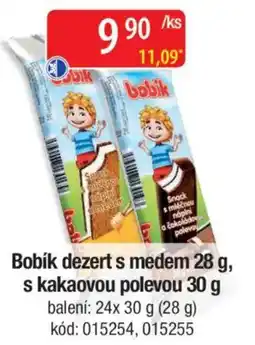 Qanto Bobík dezert s medem, s kakaovou polevou nabídka